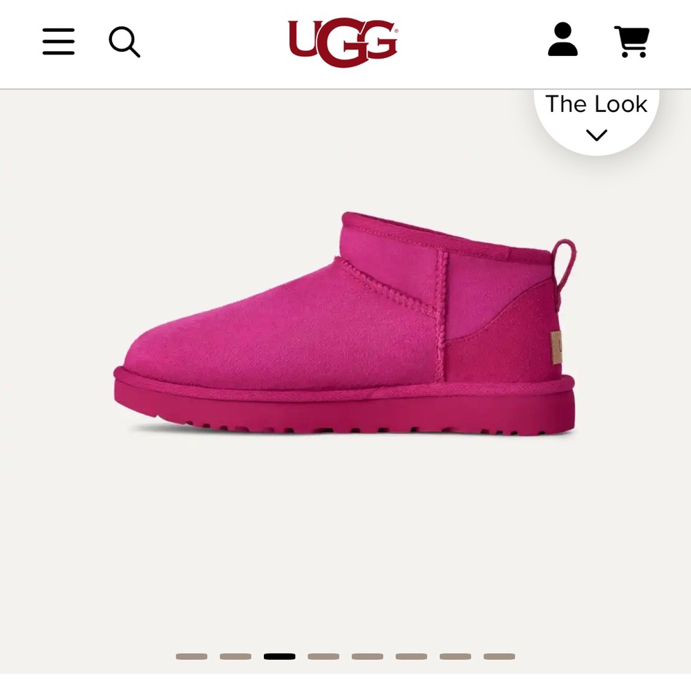 UGG Fuchsia Ultra Mini Boots - Picture 2 of 8